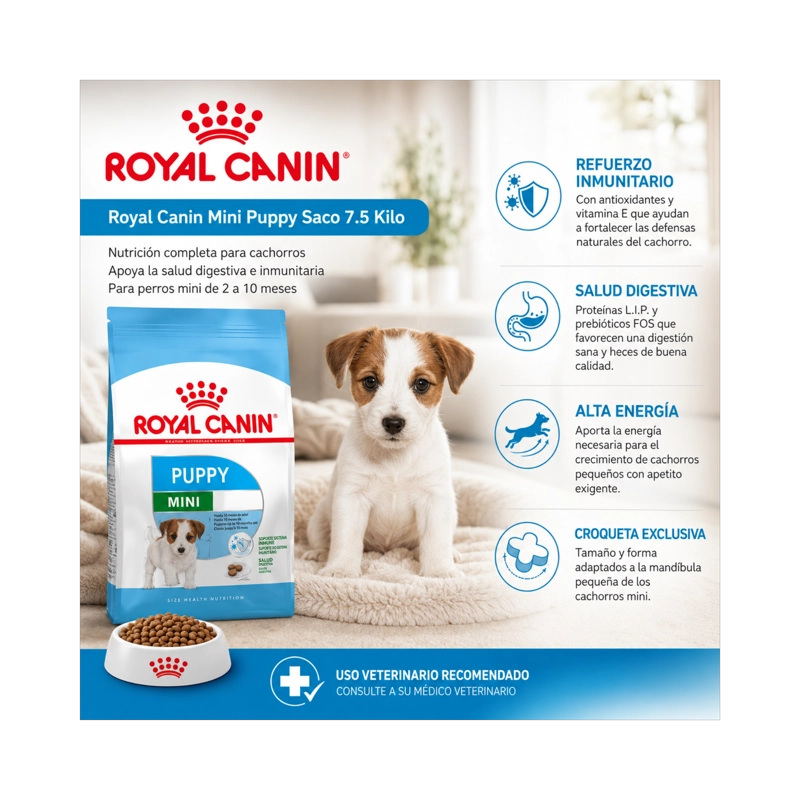 ROYAL CANIN MINI PUPPY SACO 7.5 KILO - 4