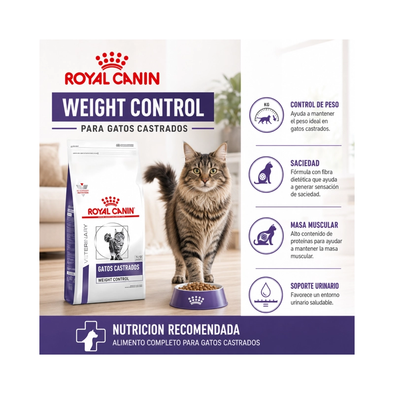ROYAL CANIN WEIGHT CONTROL GATO CASTRADO 1.5 KG - 4