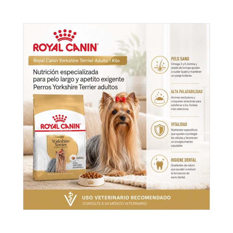 ROYAL CANIN YORKSHIRE TERRIER ADULTO 1 KILO - 6