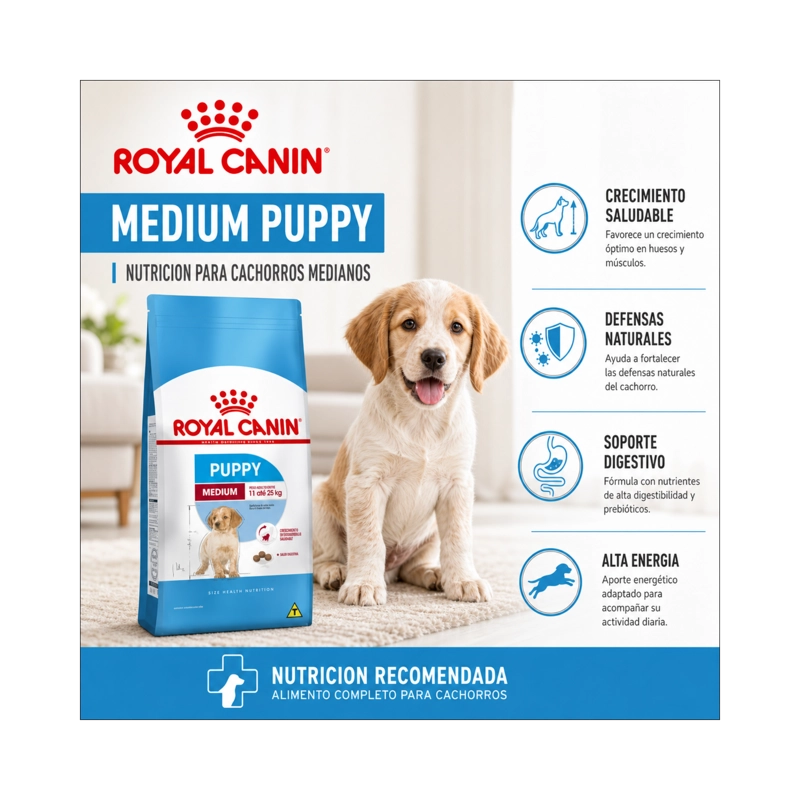 ROYAL CANIN MEDIUM PUPPY SACO 2.5 KILO - 5