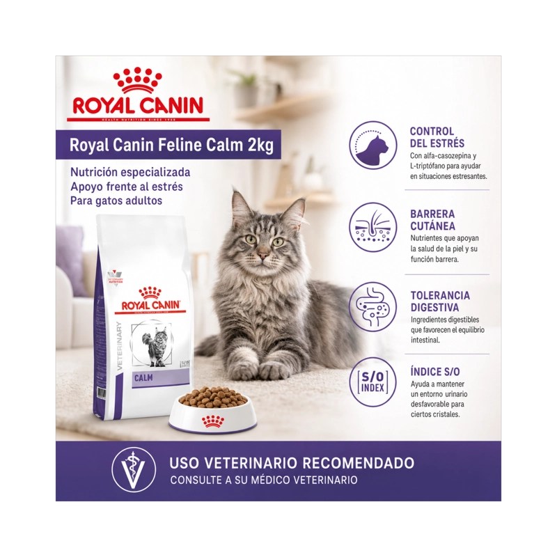 ROYAL CANIN CALM FELINE GATOS 2KG | ALIMENTO ESTRE S - 5