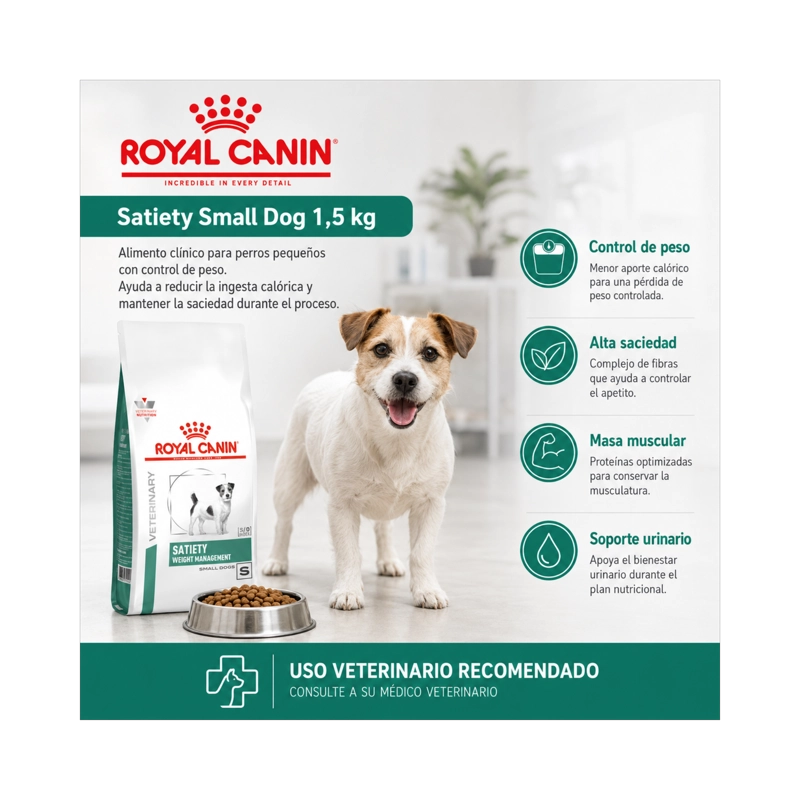 ROYAL CANIN SATIETY SMALL DOG 1.5 KG | CONTROL DE PESO - 6