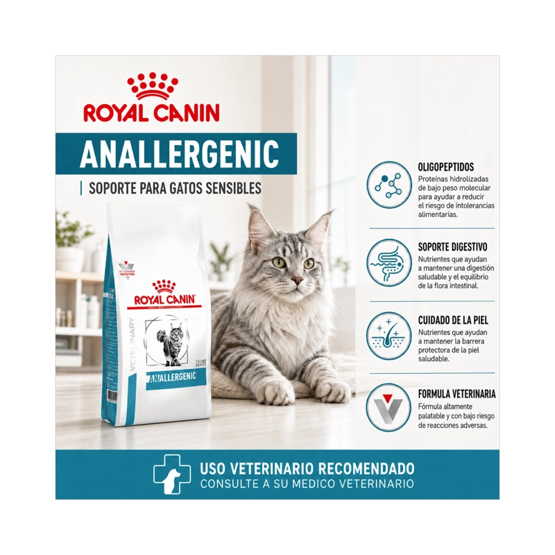 ROYAL CANIN ANALLERGENIC PARA GATO 2KG - 6