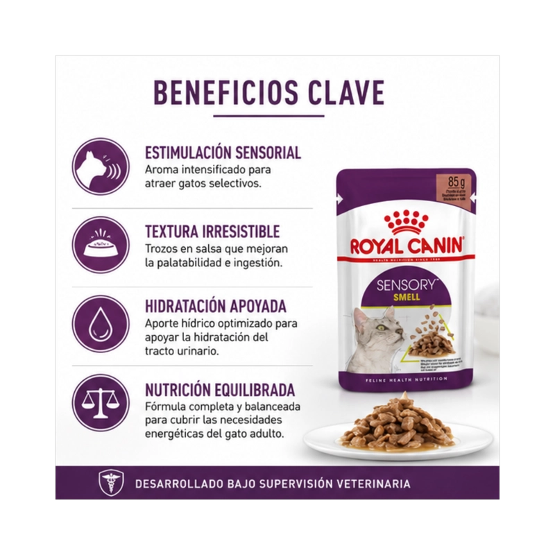 ROYAL CANIN FELINE SENSORY SMELL - SOBRE 85 GR - 3