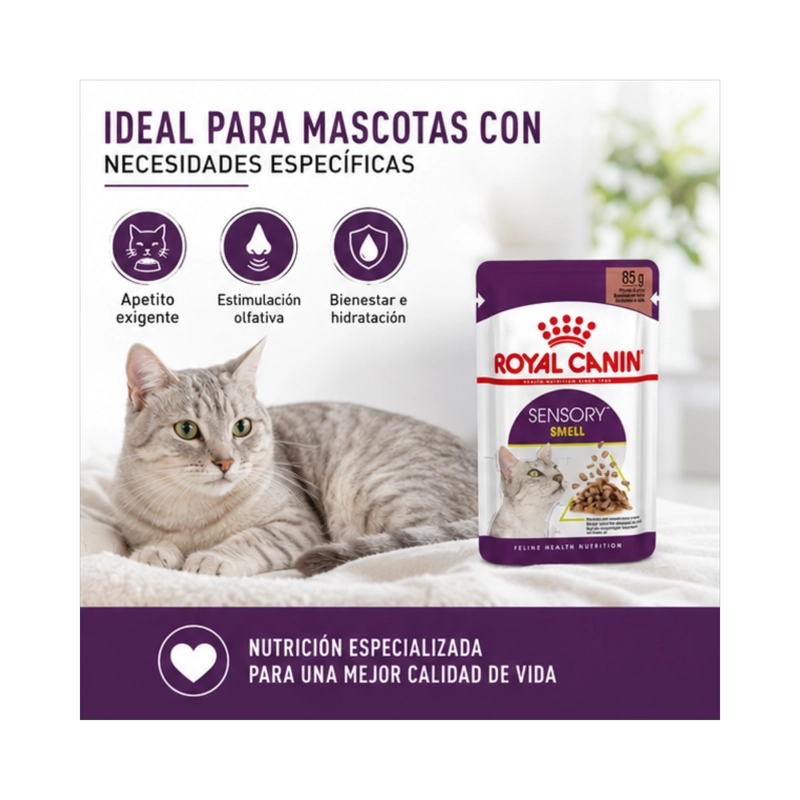 ROYAL CANIN FELINE SENSORY SMELL - SOBRE 85 GR - 5