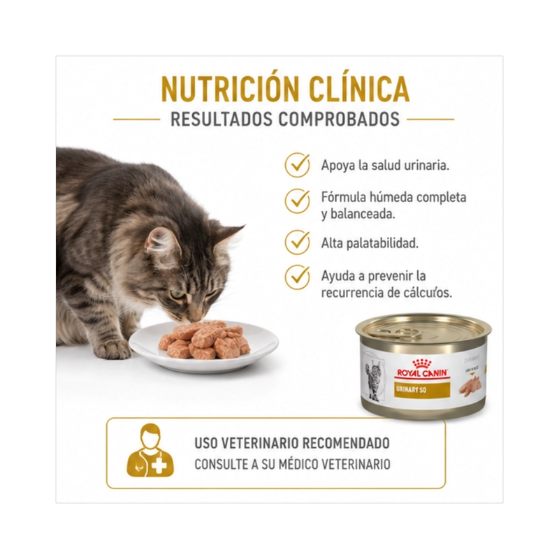 ROYAL CANIN VETERINARY DIET URINARY S/O - LATA DE 145G - 3