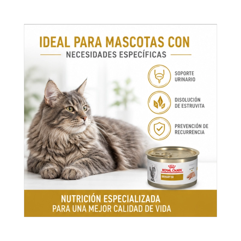 ROYAL CANIN VETERINARY DIET URINARY S/O - LATA DE 145G - 4