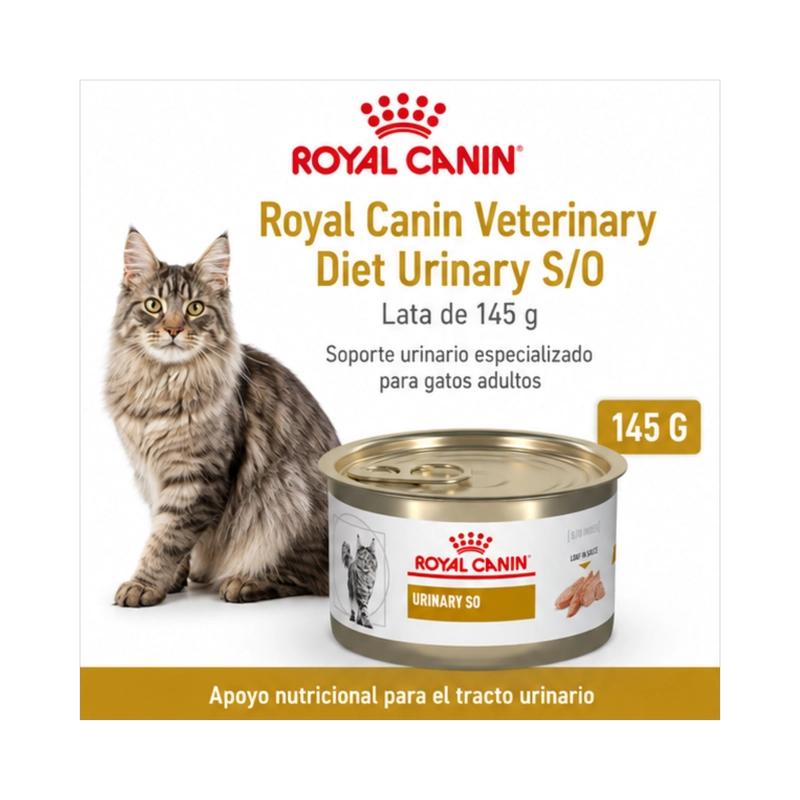 ROYAL CANIN VETERINARY DIET URINARY S/O - LATA DE 145G - 6