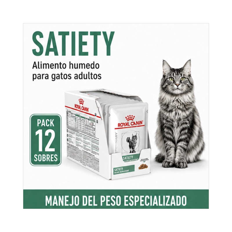 ROYAL CANIN POUCH SATIETY GATO 85G (12 UNIDADES) | PACK 12 SOBRES - 2