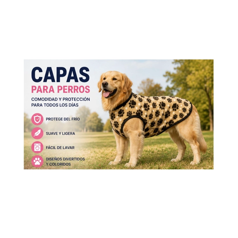 CAPA POLAR PERRO 5XL 65 CM ABRIGO INVIERNO BORDER - 5