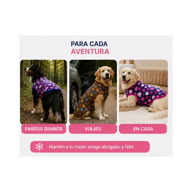 CAPA POLAR PERRO 8XL 80 CM ABRIGO INVIERNO LABRADOR - 4