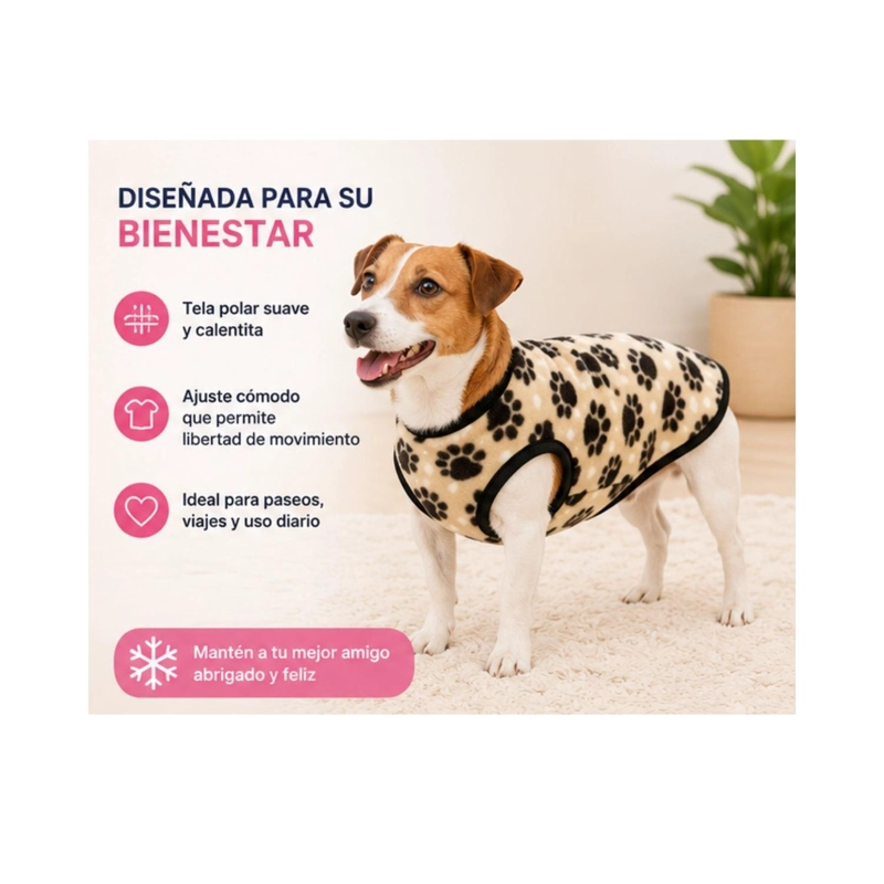 CAPA POLAR PERRO M 35 CM ABRIGO INVIERNO SHIH TZU - 5