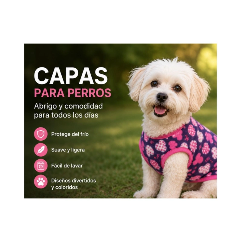 CAPA POLAR PERRO M 35 CM ABRIGO INVIERNO SHIH TZU - 6