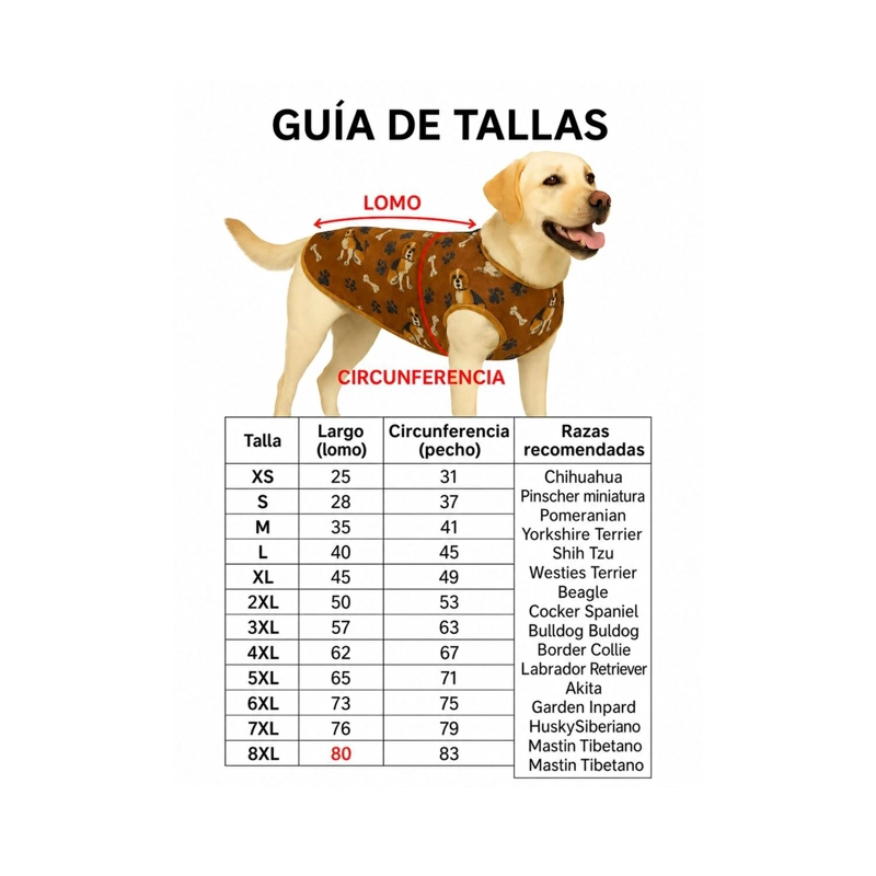 CAPA POLAR PERRO M 35 CM ABRIGO INVIERNO SHIH TZU - 7