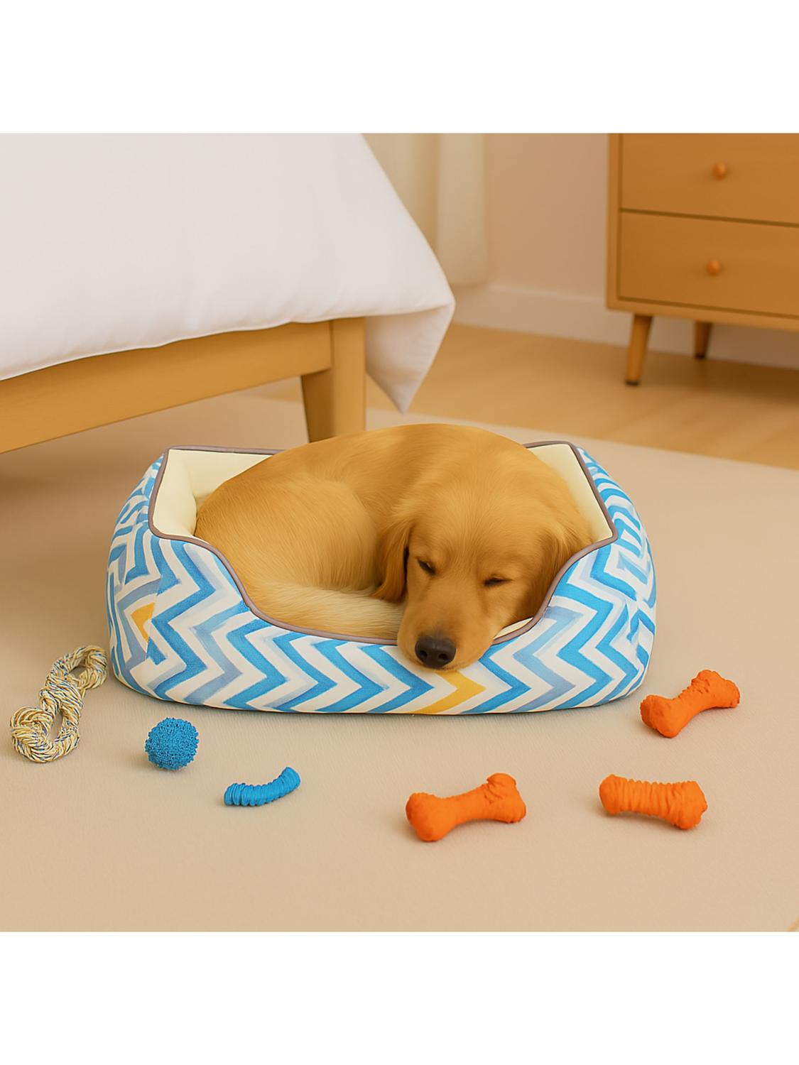 CAMA PARA MASCOTAS ACOLCHADA CHIPORRO TALLA S 55X45 CM - 4