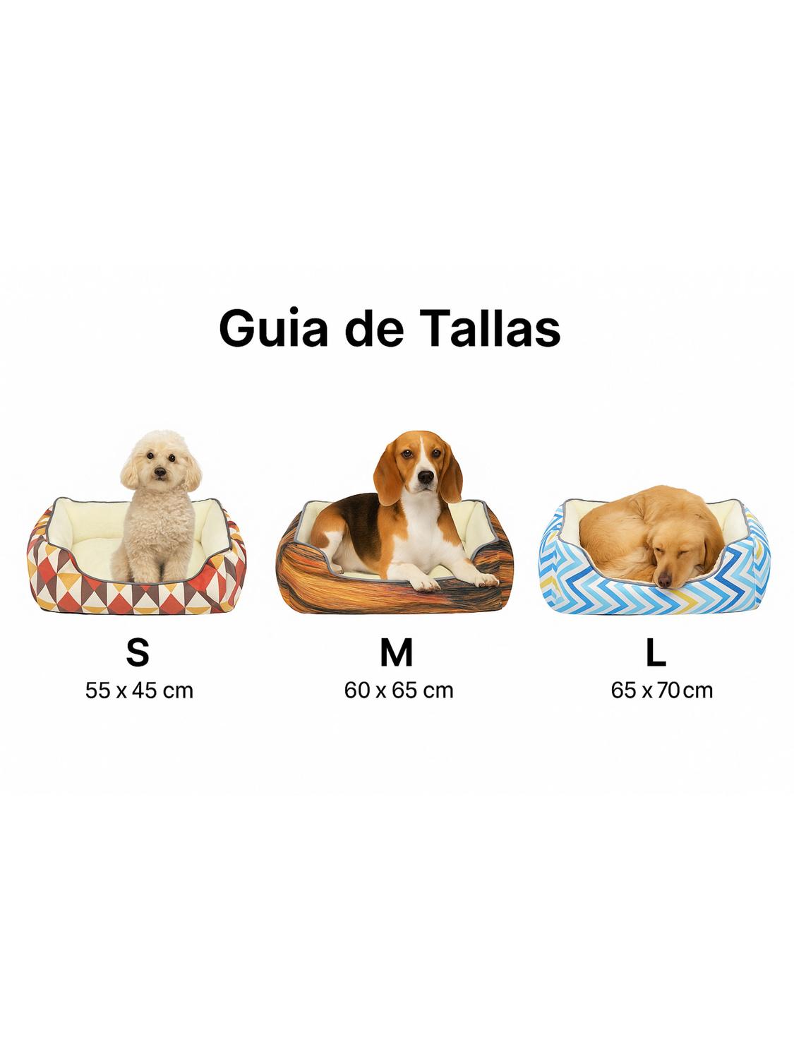 CAMA PARA MASCOTAS ACOLCHADA CHIPORRO TALLA M 60X65 CM - 2