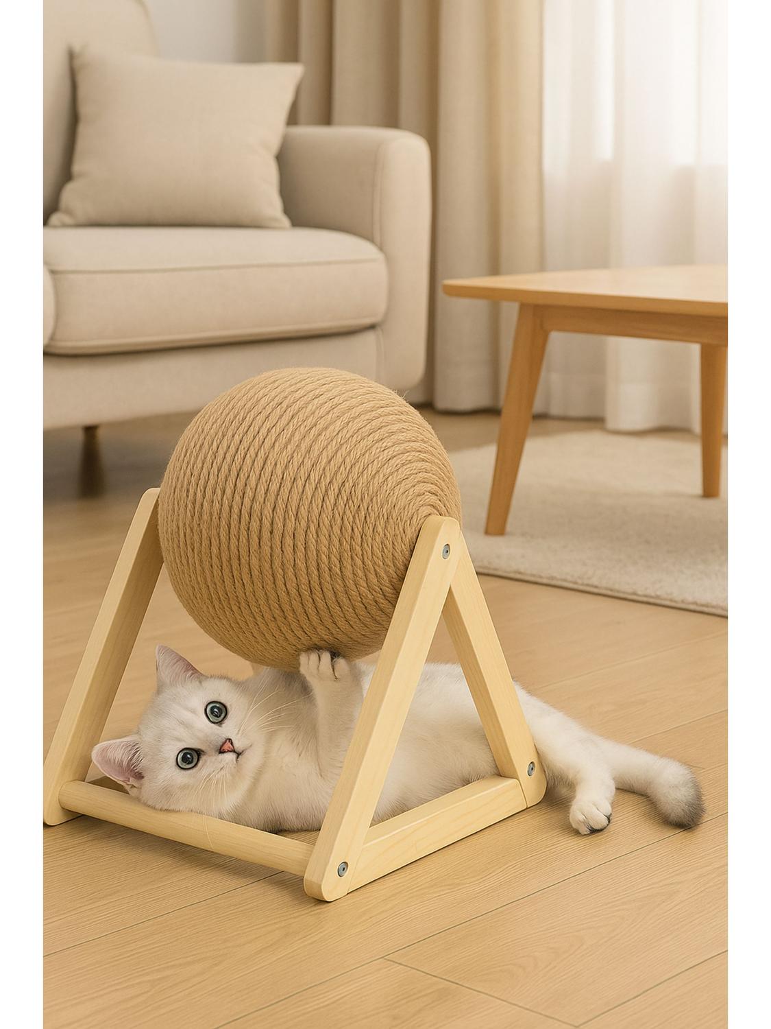 RASCADOR BOLA GIRATORIA PARA GATOS 28X18X30 CM - 2