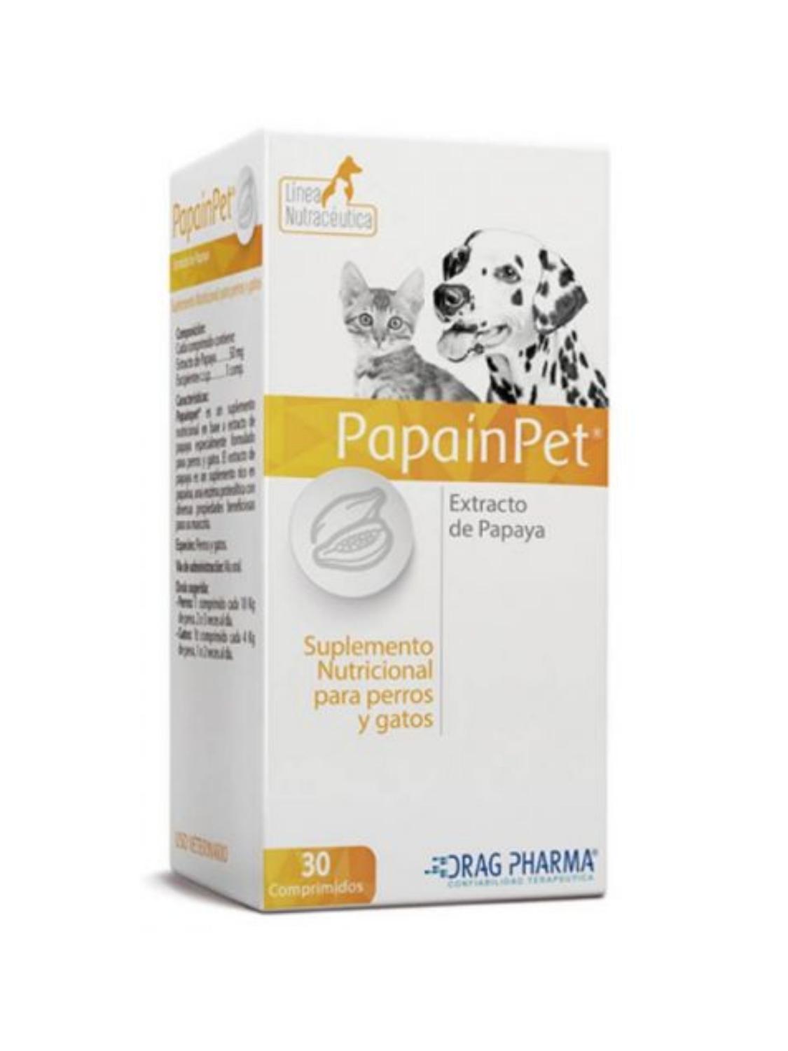 SUPLEMENTO DRAG PHARMA PAPAINPET 30 COMPRIMIDOS - 2