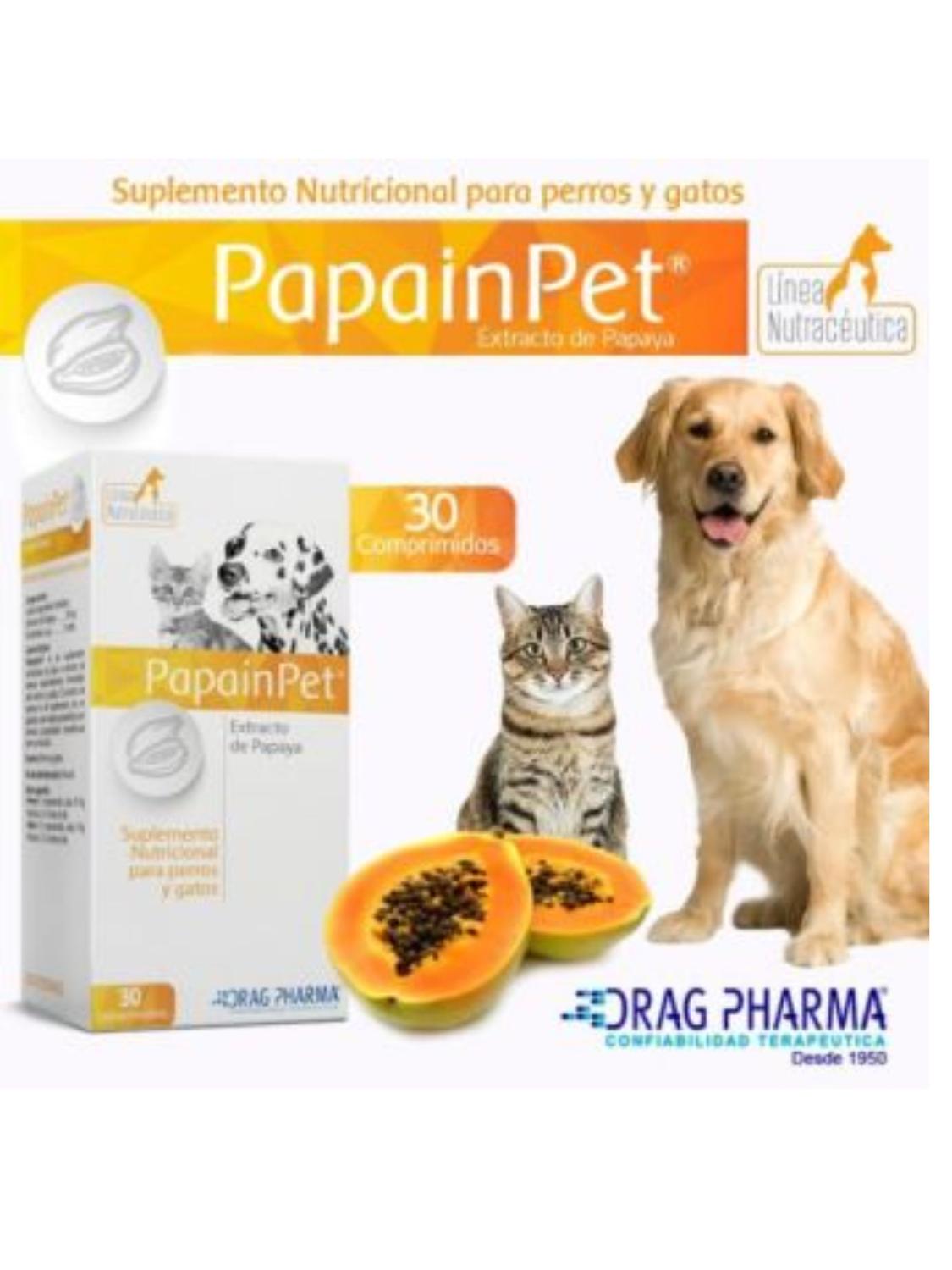 SUPLEMENTO DRAG PHARMA PAPAINPET 30 COMPRIMIDOS - 3