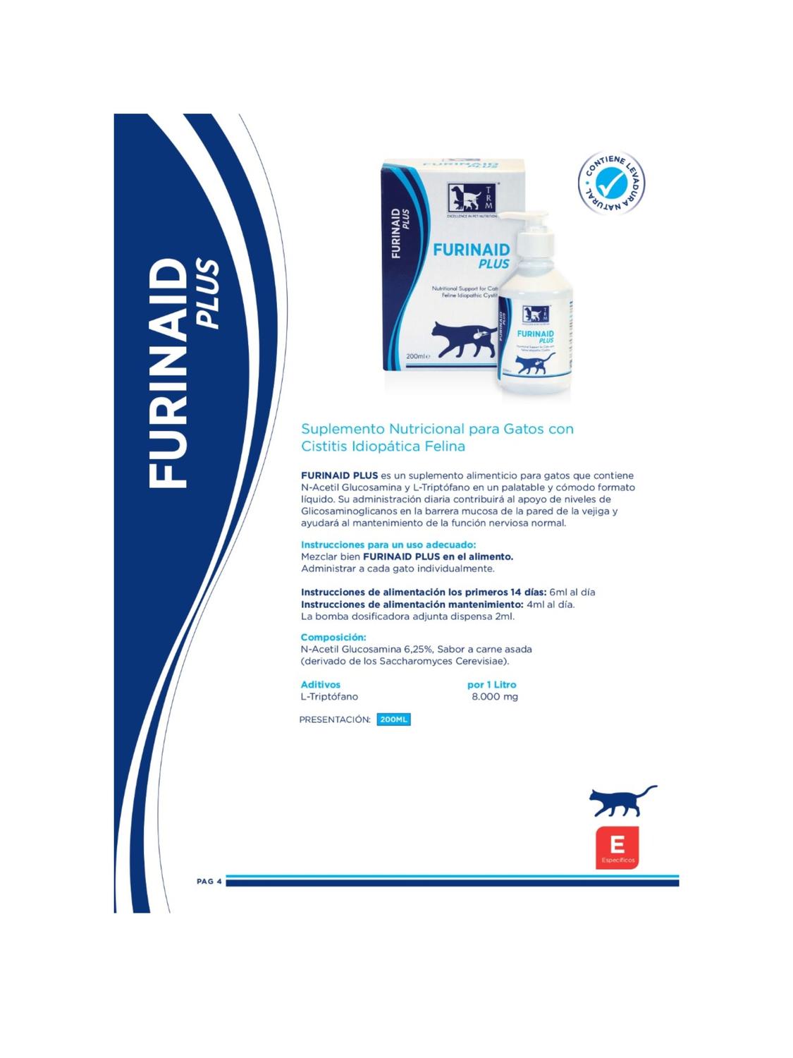 SUPLEMENTO FURINAID PLUS 200 ML – SALUD URINARIA FELINA - 4