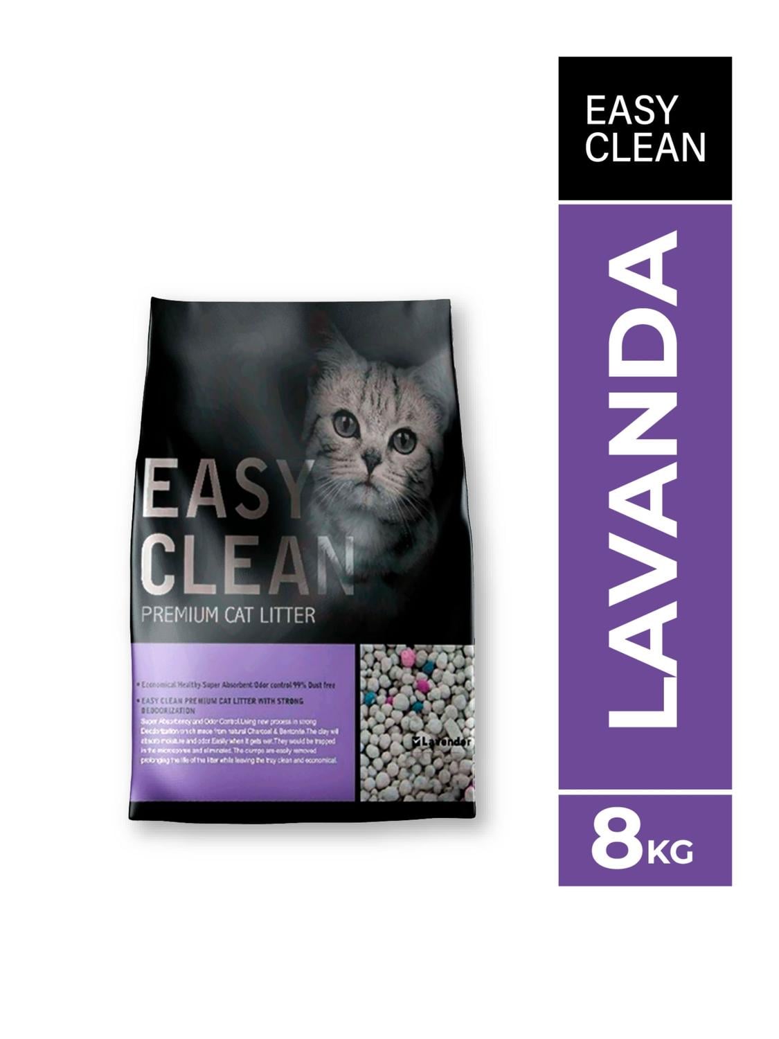 ARENA SANITARIA EASY CLEAN LAVANDA PARA GATOS 8KG - 2