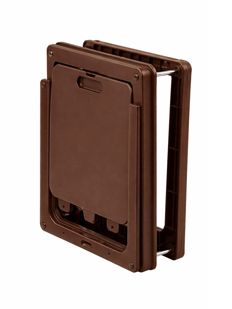 PUERTA PARA PERROS CON TRABA SEGURIDAD 43X36 CM EXTERIOR - 4