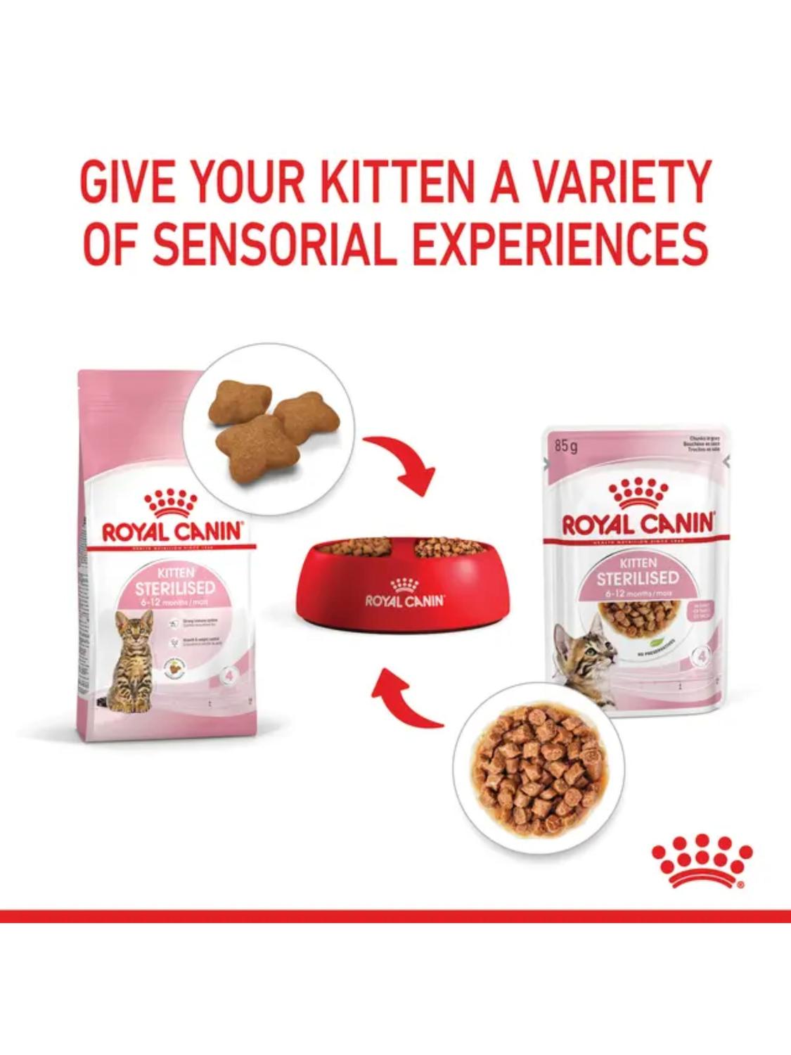 ROYAL CANIN KITTEN STERILISED POUCH 85G PACK 12 GATOS - 3