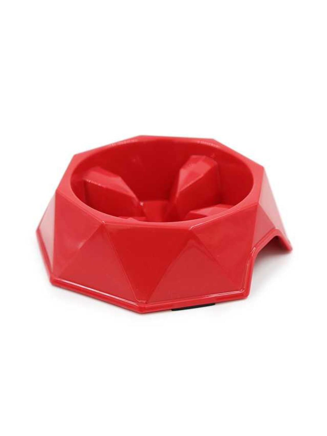 PLATO ALIMENTACION LENTA HEY! ROJO 22X22X7 CM PERROS - 1