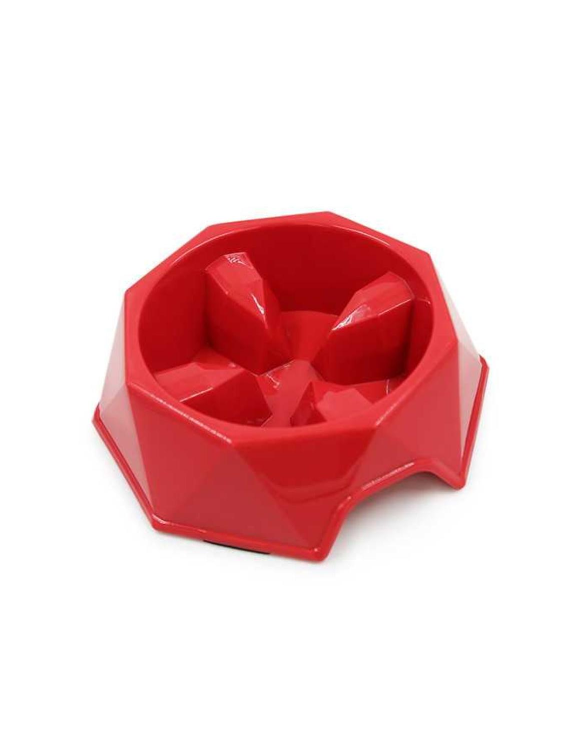 PLATO ALIMENTACION LENTA HEY! ROJO 22X22X7 CM PERROS - 4