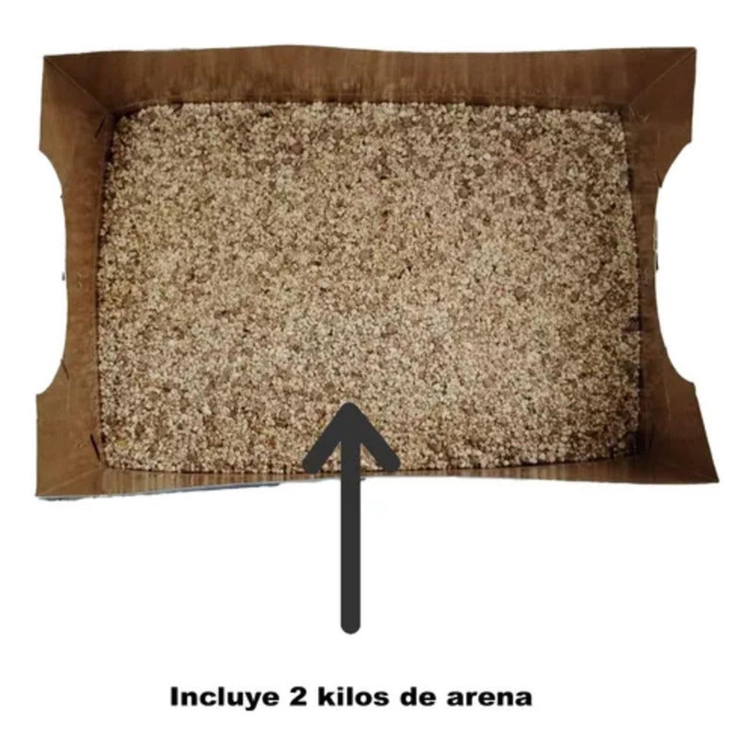 ARENA SANITARIA TOP K9 ECOLOGICA 2KG + BANDEJA DESECHABLE AZUL - 4