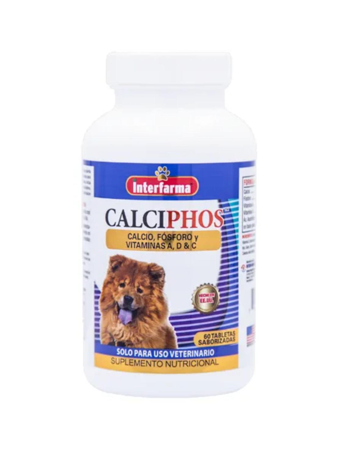 CALCIPHOS 60 COMPRIMIDOS SUPLEMENTO NUTRICIONAL MASCOTAS - 2