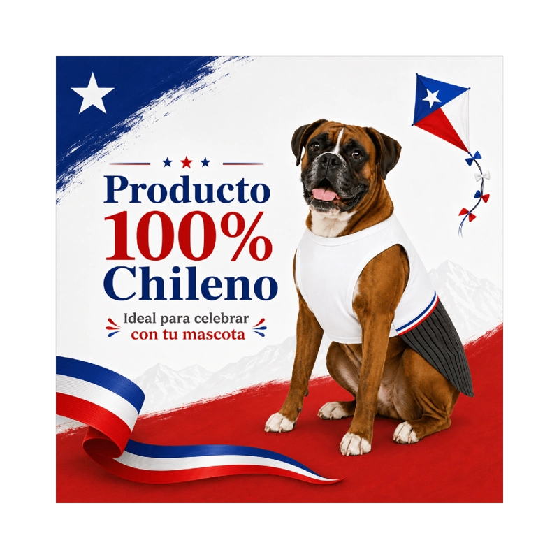 TRAJE DE HUASO CHILENO PARA PERRO TALLA 5XL - 5