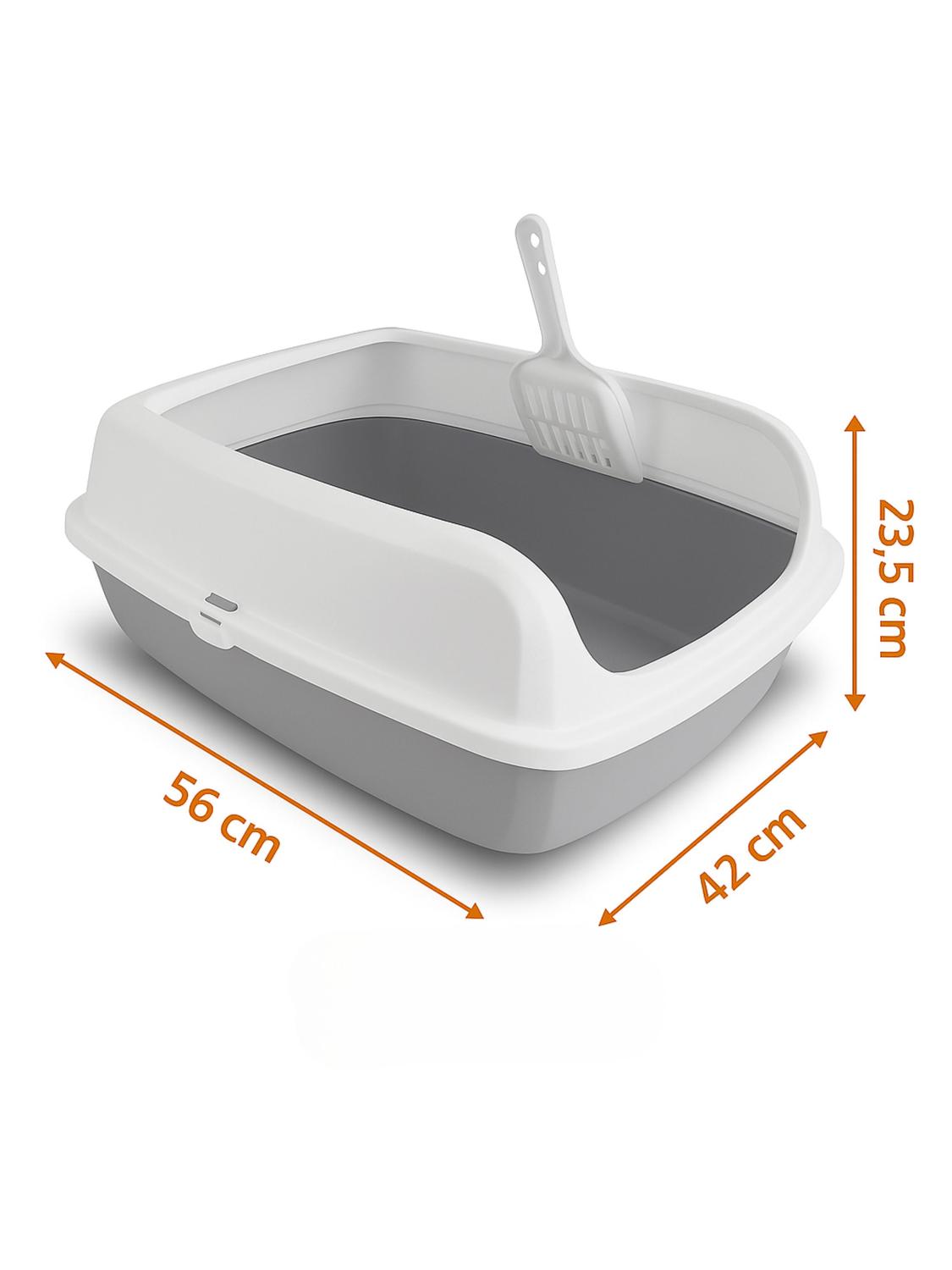 ARENERO SANITARIO GATO XL 56X42X23,5 CM CELESTE TAMAÑO XL - 4