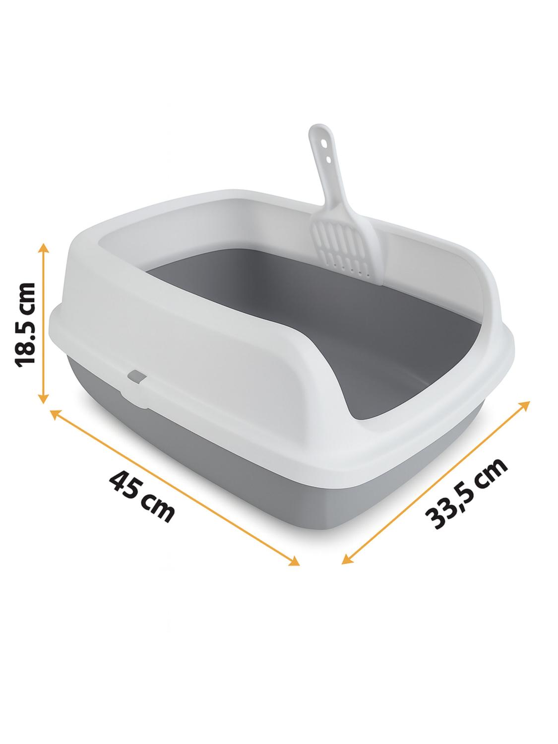 ARENERO SANITARIO GATO M 45X33,5X18,5 CM GRIS TAMAÑO M - 4