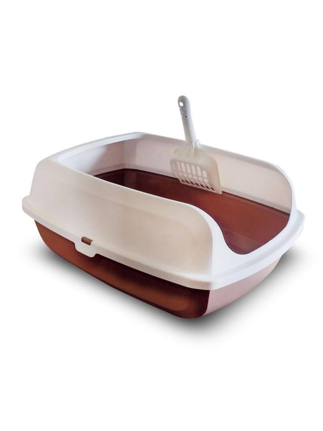 ARENERO SANITARIO GATO M 45X33,5X18,5 CM CAFE TAMAÑO M - 2