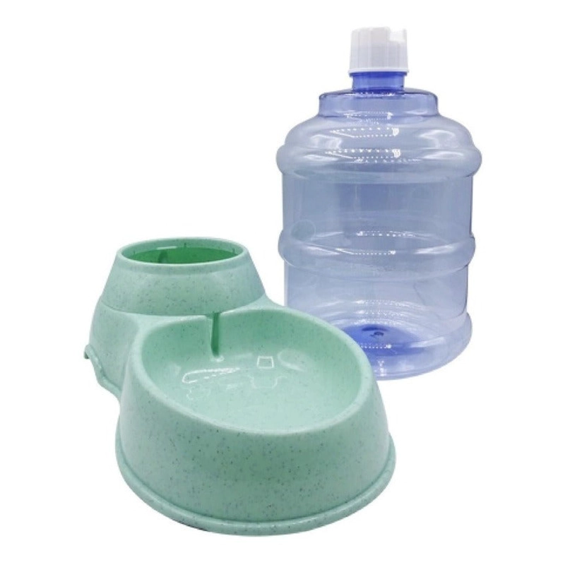 BEBEDERO DISPENSADOR DE AGUA PARA MASCOTAS 3.5 L VERDE - 4
