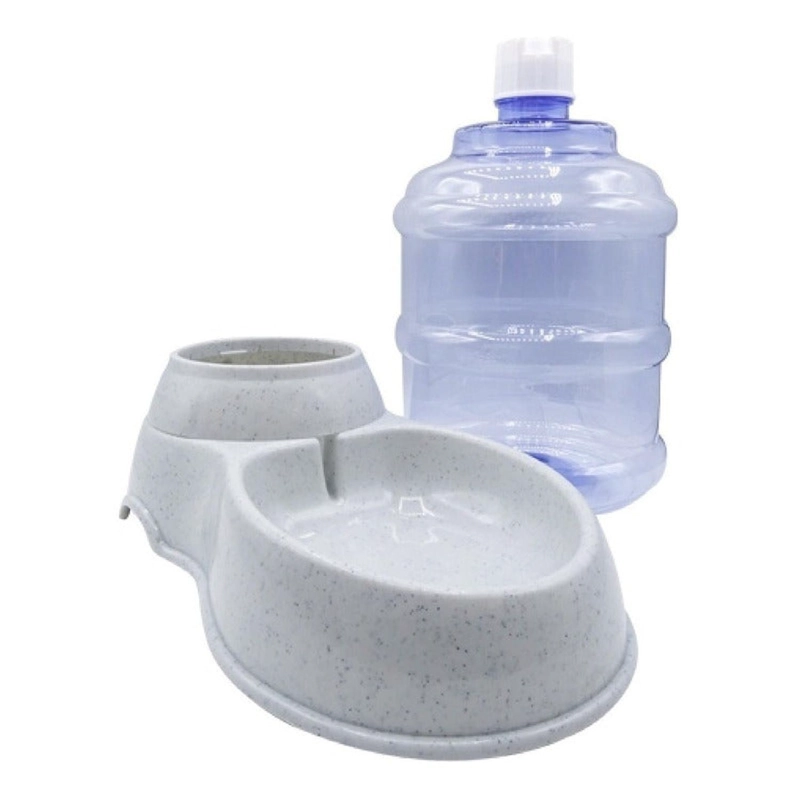 BEBEDERO DISPENSADOR DE AGUA PARA MASCOTAS 3.5 L GRIS - 4