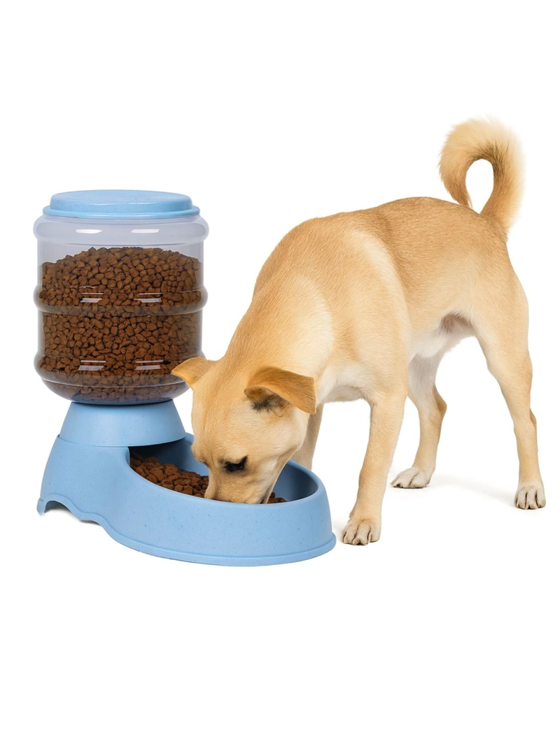 DISPENSADOR DE COMIDA MASCOTAS 3.5 L PERROS Y GATOS GRIS - 2