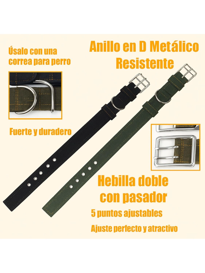 COLLAR DE FIBRA XL 4X68CM CON HEBILLA METALICA - 2