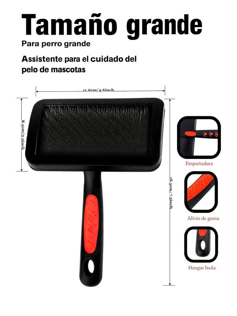 RASQUETA CEPILLO PARA PERROS Y GATOS PELO SUELTO - 2