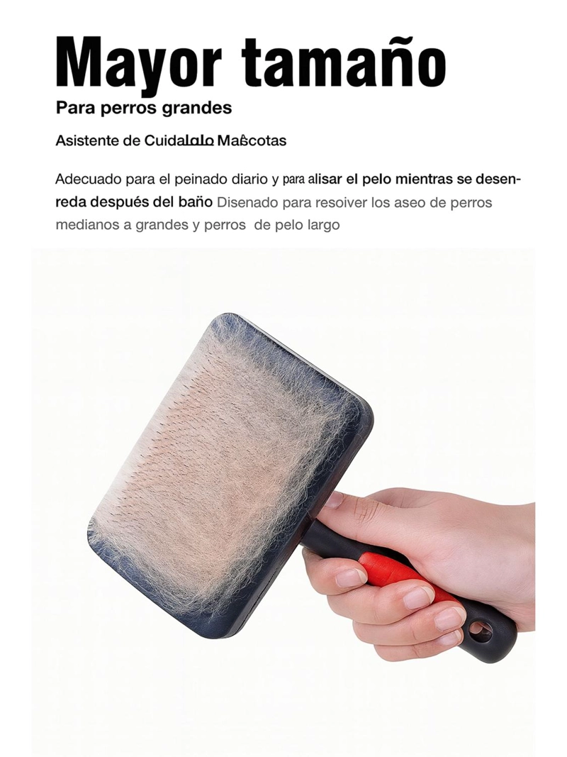 RASQUETA CEPILLO PARA PERROS Y GATOS PELO SUELTO - 3