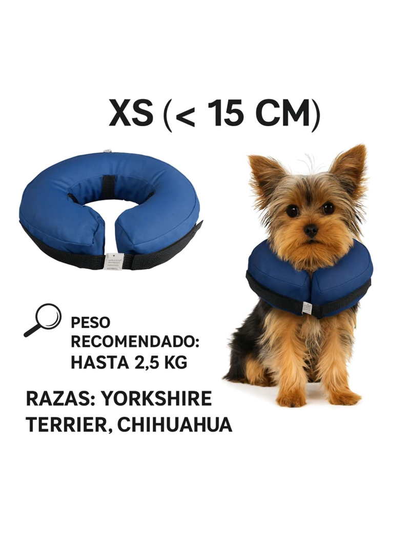 COLLAR INFLABLE XS (-15 CM) RECUPERACION PERROS Y GATOS - 2