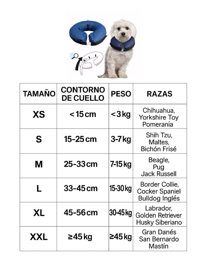 COLLAR INFLABLE S (15-25 CM) RECUPERACION PERROS Y GATOS - 3