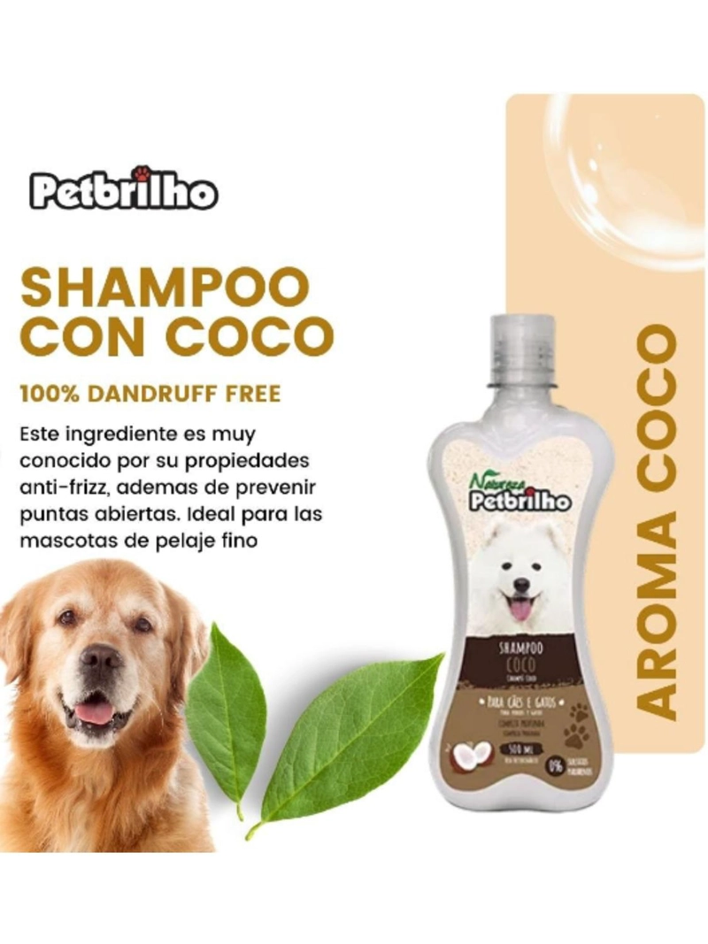 SHAMPOO COCO HIDRATANTE 500ML PERROS Y GATOS - 2