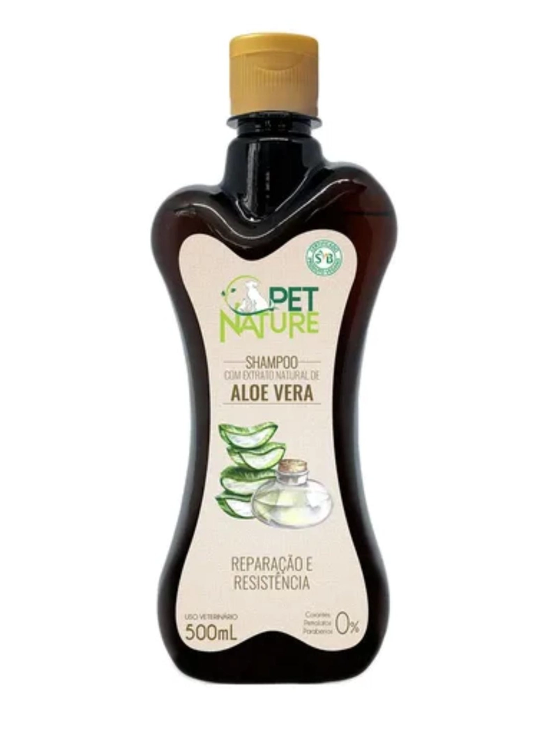SHAMPOO PET NATURE ALOE VERA 500ML REPARACION Y BRILLO - 1