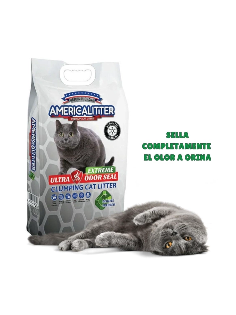 ARENA SANITARIA GATOS AMERICA LITTER ODOR SEAL EXTREME 7KG - 6
