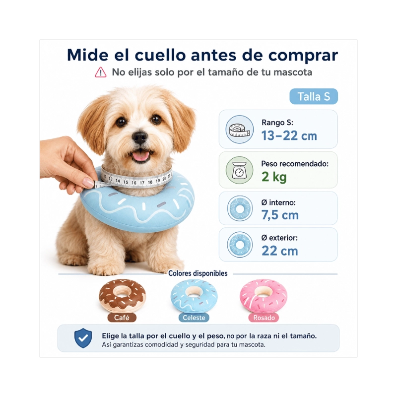 COLLAR DONA ANTI-LAMIDO MASCOTAS TALLA S AJUSTABLE - 3