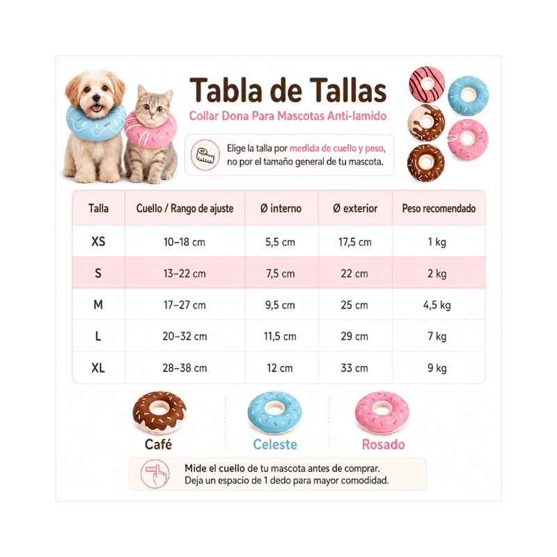 COLLAR DONA ANTI-LAMIDO MASCOTAS TALLA S AJUSTABLE - 4
