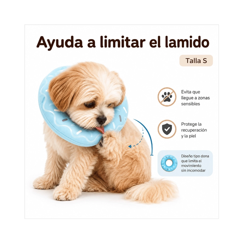 COLLAR DONA ANTI-LAMIDO MASCOTAS TALLA S AJUSTABLE - 6