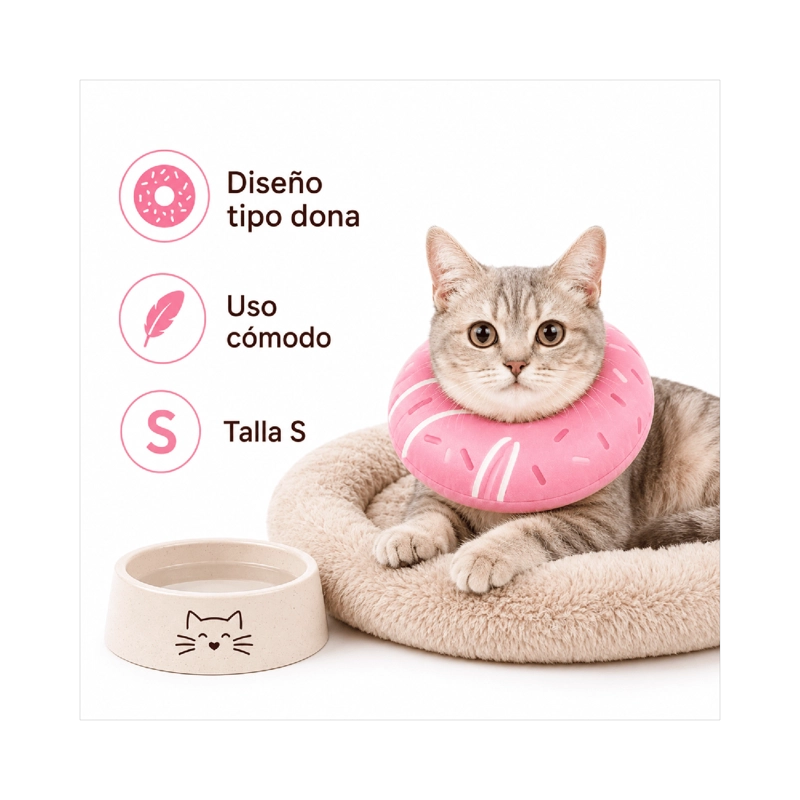 COLLAR DONA ANTI-LAMIDO MASCOTAS TALLA S AJUSTABLE - 8